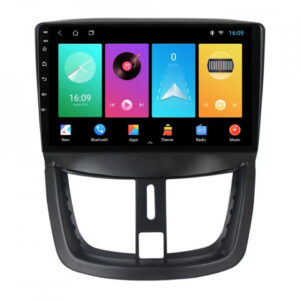 Navigatie dedicata cu Android Peugeot 207 2006 - 2015, 1GB RAM, Radio GPS Dual Zone, Display HD IPS 9" Touchscreen, Internet Wi-Fi, Bluetooth, MirrorLink, USB