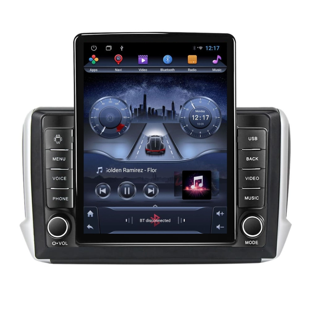 Navigatie dedicata cu Android Peugeot 208 I 2012 - 2019, 2GB RAM, Radio GPS Dual Zone, Touchscreen IPS 9.7" HD tip Tesla, Internet Wi-Fi, Bluetooth, MirrorLink, USB