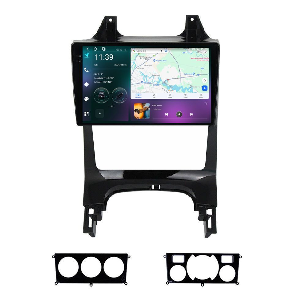 Navigatie dedicata cu Android Peugeot 3008 2009 - 2016, 12GB RAM, Radio GPS Dual Zone, Display 2K QLED 9.5" Touchscreen, Internet Wi-Fi si slot SIM 4G, Bluetooth, MirrorLink, USB