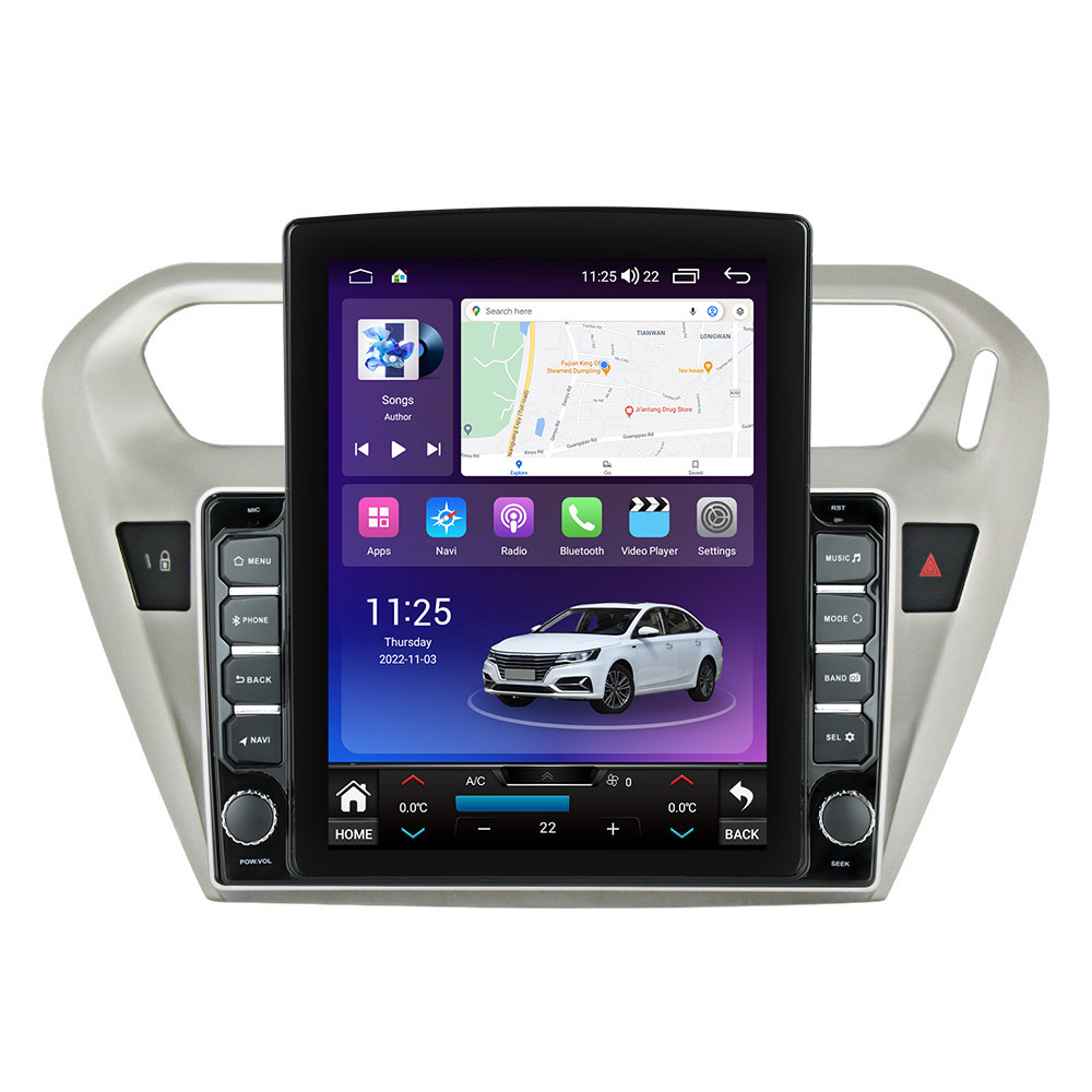 Navigatie dedicata cu Android Peugeot 301 dupa 2012, 4GB RAM, Radio GPS Dual Zone, Touchscreen IPS 9.7" HD tip Tesla, Internet Wi-Fi si slot SIM 4G, Bluetooth, MirrorLink, USB