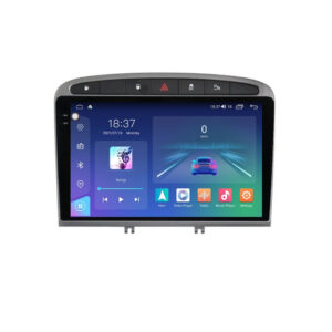 Navigatie dedicata cu Android Peugeot 308 I 2007 - 2013, 4GB RAM, Radio GPS Dual Zone, Display 2K QLED 9.5" Touchscreen, Internet Wi-Fi si slot SIM 4G, Bluetooth, MirrorLink, USB