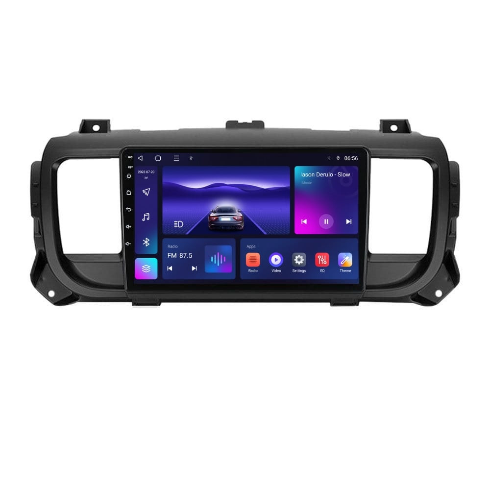 Navigatie dedicata cu Android Peugeot Traveller dupa 2016, 3GB RAM, Radio GPS Dual Zone, Display HD QLED 9" Touchscreen, Internet Wi-Fi si slot SIM 4G, Bluetooth, MirrorLink, USB