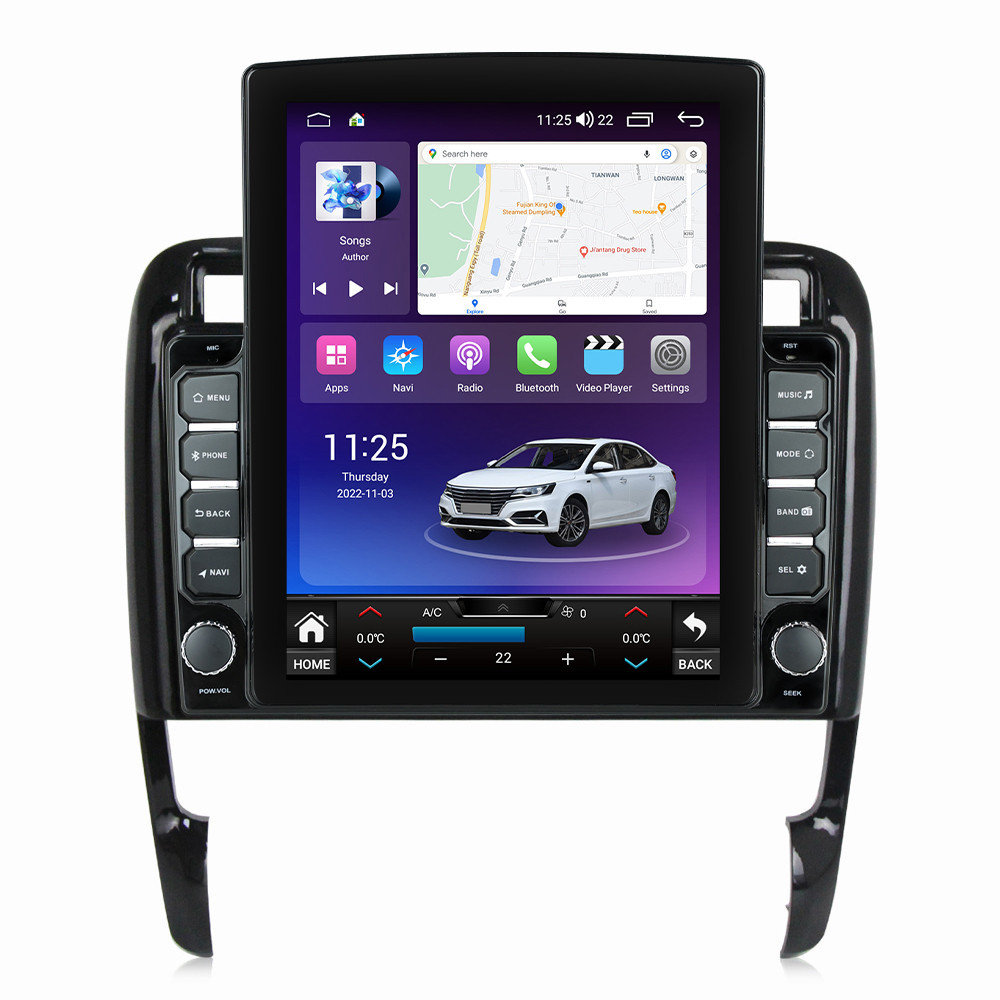 Navigatie dedicata cu Android Porsche Cayenne 2002 - 2010, 4GB RAM, Radio GPS Dual Zone, Touchscreen IPS 9.7" HD tip Tesla, Internet Wi-Fi si slot SIM 4G, Bluetooth, MirrorLink, USB