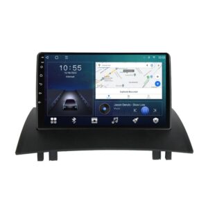 Navigatie dedicata cu Android Renault Megane II 2001 - 2009, 2GB RAM, Radio GPS Dual Zone, Display HD QLED 9" Touchscreen, Internet Wi-Fi si slot SIM 4G, Bluetooth, MirrorLink, USB