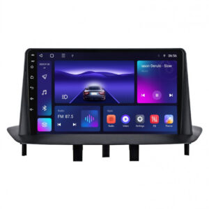 Navigatie dedicata cu Android Renault Megane III 2009 - 2016, 3GB RAM, Radio GPS Dual Zone, Display HD QLED 9" Touchscreen, Internet Wi-Fi si slot SIM 4G, Bluetooth, MirrorLink, USB