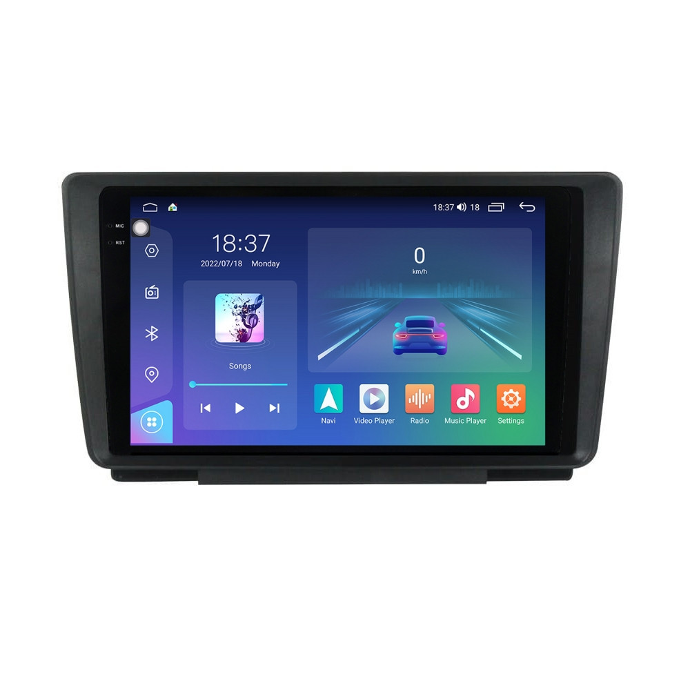 Navigatie dedicata cu Android Skoda Octavia II 2004 - 2013, 4GB RAM, Radio GPS Dual Zone, Display 2K QLED 9.5" Touchscreen, Internet Wi-Fi si slot SIM 4G, Bluetooth, MirrorLink, USB