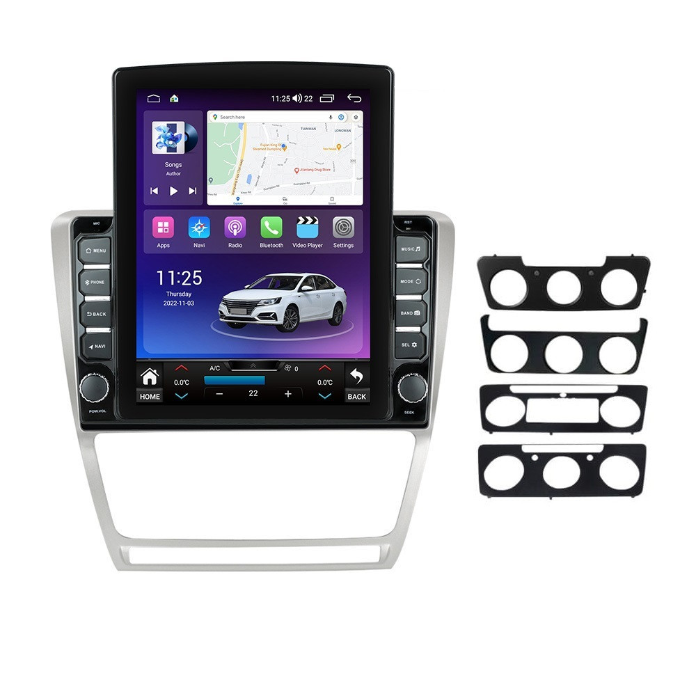 Navigatie dedicata cu Android Skoda Octavia II 2009 - 2013, gri, 8GB RAM, Radio GPS Dual Zone, Touchscreen IPS 9.7" HD tip Tesla, Internet Wi-Fi si slot SIM 4G, Bluetooth, MirrorLink, USB