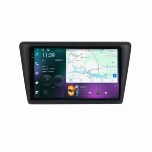 Navigatie dedicata cu Android Skoda Rapid 2011 - 2019, 12GB RAM, Radio GPS Dual Zone, Display 2K QLED 9.5" Touchscreen, Internet Wi-Fi si slot SIM 4G, Bluetooth, MirrorLink, USB
