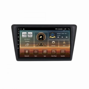 Navigatie dedicata cu Android Skoda Rapid 2011 - 2019, 6GB RAM, Radio GPS Dual Zone, Display HD QLED 9" Touchscreen, Internet Wi-Fi si slot SIM 4G, Bluetooth, MirrorLink, USB