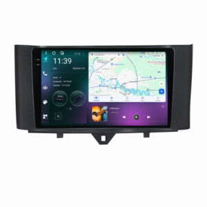 Navigatie dedicata cu Android Smart Fortwo 2011 - 2014, 12GB RAM, Radio GPS Dual Zone, Display 2K QLED 9.5" Touchscreen, Internet Wi-Fi si slot SIM 4G, Bluetooth, MirrorLink, USB
