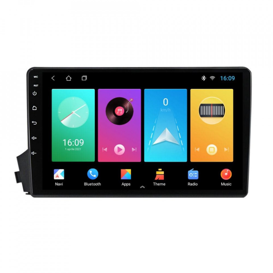 Navigatie dedicata cu Android Ssangyong Actyon 2005 - 2012, 1GB RAM, Radio GPS Dual Zone, Display HD IPS 9" Touchscreen, Internet Wi-Fi, Bluetooth, MirrorLink, USB