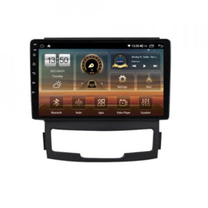 Navigatie dedicata cu Android Ssangyong Korando 2010 - 2013, 8GB RAM, Radio GPS Dual Zone, Display HD QLED 9" Touchscreen, Internet Wi-Fi si slot SIM 4G, Bluetooth, MirrorLink, USB