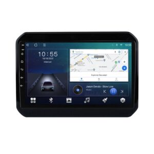 Navigatie dedicata cu Android Suzuki Ignis III dupa 2016, 2GB RAM, Radio GPS Dual Zone, Display HD QLED 9" Touchscreen, Internet Wi-Fi si slot SIM 4G, Bluetooth, MirrorLink, USB