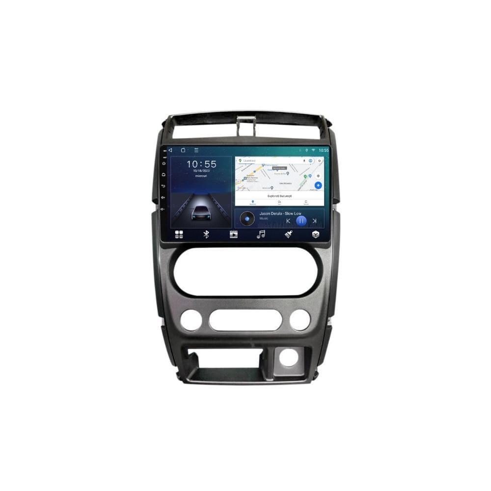 Navigatie dedicata cu Android Suzuki Jimny 2005 - 2018, 2GB RAM, Radio GPS Dual Zone, Display HD QLED 9" Touchscreen, Internet Wi-Fi si slot SIM 4G, Bluetooth, MirrorLink, USB