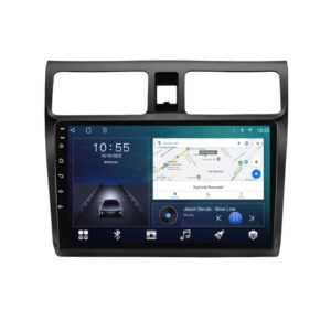 Navigatie dedicata cu Android Suzuki Swift III 2005 - 2010, 2GB RAM, Radio GPS Dual Zone, Display HD QLED 10" Touchscreen, Internet Wi-Fi si slot SIM 4G, Bluetooth, MirrorLink, USB