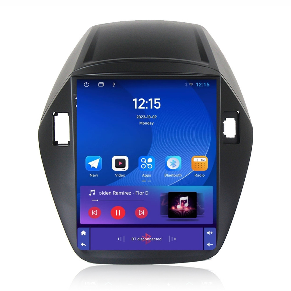 Navigatie dedicata cu Android tip tesla Hyundai ix35 2009 - 2015, 1GB RAM, Radio GPS Dual Zone, Touchscreen IPS 9.7" HD, Internet Wi-Fi, Bluetooth, MirrorLink, USB