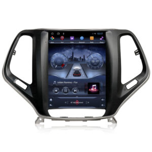 Navigatie dedicata cu Android tip tesla Jeep Cherokee V 2014 - 2019, 2GB RAM, Radio GPS Dual Zone, Touchscreen IPS 9.7" HD, Internet Wi-Fi, Bluetooth, MirrorLink, USB