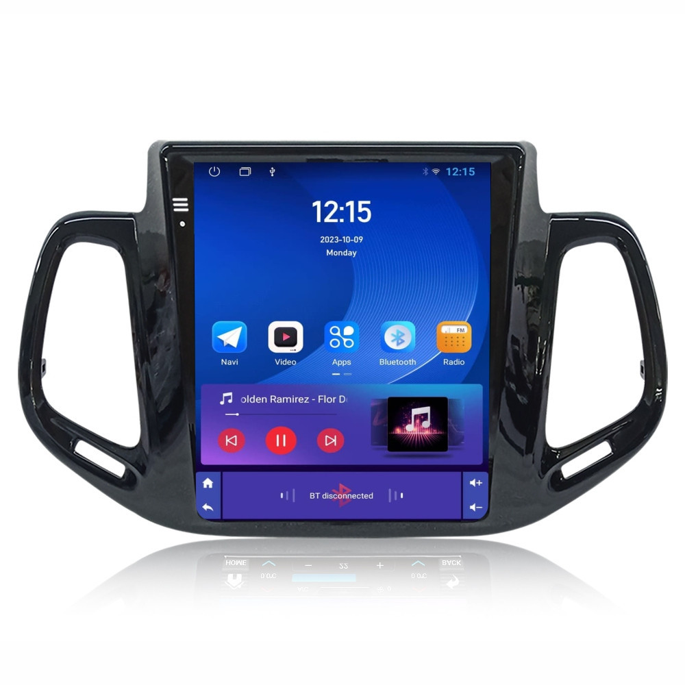 Navigatie dedicata cu Android tip tesla Jeep Compass II dupa 2016, 1GB RAM, Radio GPS Dual Zone, Touchscreen IPS 9.7" HD, Internet Wi-Fi, Bluetooth, MirrorLink, USB