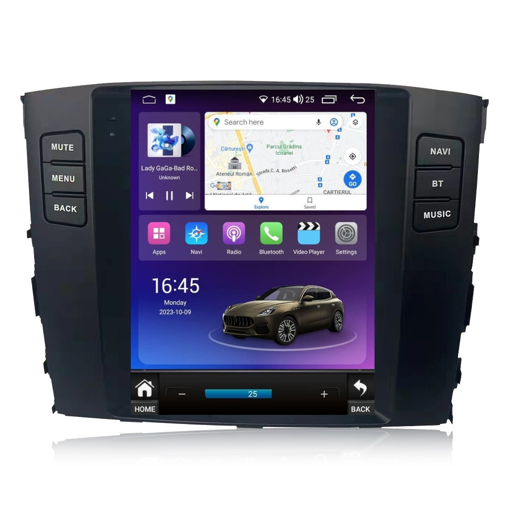 Navigatie dedicata cu Android tip tesla Mitsubishi Pajero IV 2006 - 2018, 4GB RAM, Radio GPS Dual Zone, Touchscreen IPS 9.7" HD, Internet Wi-Fi si slot SIM 4G, Bluetooth, MirrorLink, USB