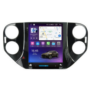 Navigatie dedicata cu Android tip tesla VW Tiguan I 2007 - 2012, 4GB RAM, Radio GPS Dual Zone, Touchscreen IPS 9.7" HD, Internet Wi-Fi si slot SIM 4G, Bluetooth, MirrorLink, USB