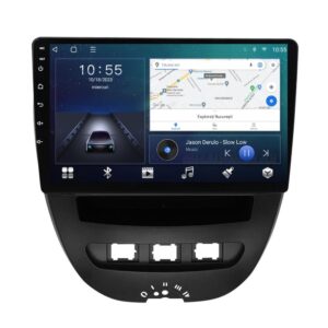 Navigatie dedicata cu Android Toyota Aygo 2005 - 2014, 2GB RAM, Radio GPS Dual Zone, Display HD QLED 10" Touchscreen, Internet Wi-Fi si slot SIM 4G, Bluetooth, MirrorLink, USB
