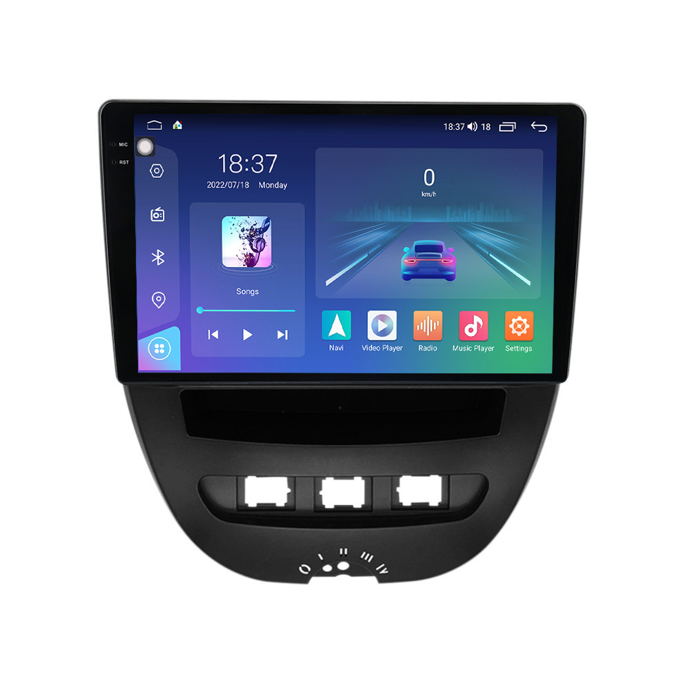 Navigatie dedicata cu Android Toyota Aygo 2005 - 2014, 4GB RAM, Radio GPS Dual Zone, Display 2K QLED 10.36" Touchscreen, Internet Wi-Fi si slot SIM 4G, Bluetooth, MirrorLink, USB