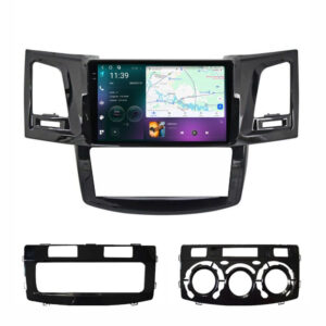 Navigatie dedicata cu Android Toyota Hilux VII 2004 - 2015, 12GB RAM, Radio GPS Dual Zone, Display 2K QLED 9.5" Touchscreen, Internet Wi-Fi si slot SIM 4G, Bluetooth, MirrorLink, USB