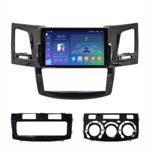 Navigatie dedicata cu Android Toyota Hilux VII 2004 - 2015, 4GB RAM, Radio GPS Dual Zone, Display 2K QLED 9.5" Touchscreen, Internet Wi-Fi si slot SIM 4G, Bluetooth, MirrorLink, USB