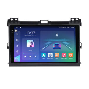 Navigatie dedicata cu Android Toyota Land Cruiser Prado J120 2002 - 2010, 8GB RAM, Radio GPS Dual Zone, Display 2K QLED 9.5" Touchscreen, Internet Wi-Fi si slot SIM 4G, Bluetooth, MirrorLink, USB