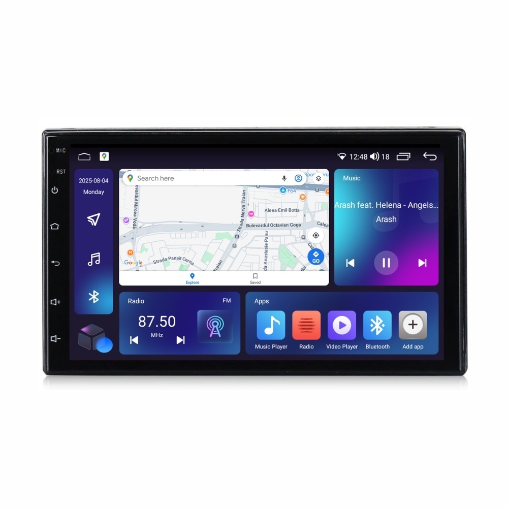 Navigatie dedicata cu Android VW Fox 2003 - 2016, 2GB RAM, Radio GPS Dual Zone, Display HD IPS 7" Touchscreen, Internet Wi-Fi si slot SIM 4G, Bluetooth, MirrorLink, USB