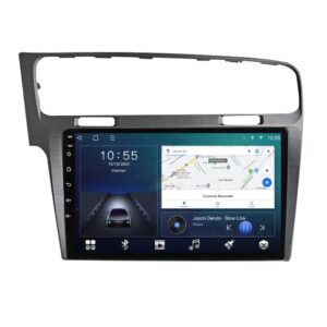 Navigatie dedicata cu Android VW Golf VII 2012 - 2019, argintiu, 2GB RAM, Radio GPS Dual Zone, Display HD QLED 10" Touchscreen, Internet Wi-Fi si slot SIM 4G, Bluetooth, MirrorLink, USB