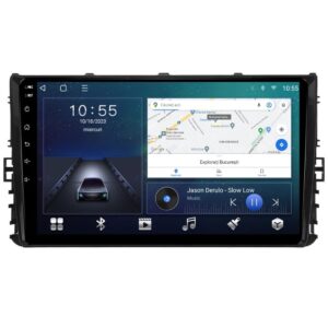 Navigatie dedicata cu Android VW T-Roc dupa 2017, 2GB RAM, Radio GPS Dual Zone, Display HD QLED 9" Touchscreen, Internet Wi-Fi si slot SIM 4G, Bluetooth, MirrorLink, USB