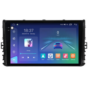 Navigatie dedicata cu Android VW Taigo dupa 2021, 4GB RAM, Radio GPS Dual Zone, Display 2K QLED 9.5" Touchscreen, Internet Wi-Fi si slot SIM 4G, Bluetooth, MirrorLink, USB