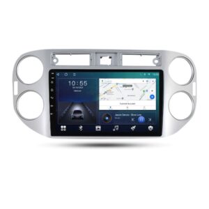 Navigatie dedicata cu Android VW Tiguan I 2007 - 2012, 2GB RAM, Radio GPS Dual Zone, Display HD QLED 9" Touchscreen, Internet Wi-Fi si slot SIM 4G, Bluetooth, MirrorLink, USB