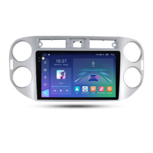 Navigatie dedicata cu Android VW Tiguan I 2007 - 2012, 4GB RAM, Radio GPS Dual Zone, Display 2K QLED 9.5" Touchscreen, Internet Wi-Fi si slot SIM 4G, Bluetooth, MirrorLink, USB