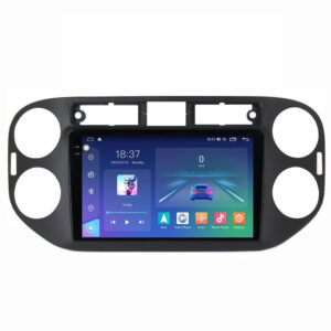 Navigatie dedicata cu Android VW Tiguan I 2012 - 2018, 4GB RAM, Radio GPS Dual Zone, Display 2K QLED 9.5" Touchscreen, Internet Wi-Fi si slot SIM 4G, Bluetooth, MirrorLink, USB