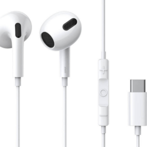 CASTI Baseus Encok C17, pt smartphone, control volum + microfonpe fir, conectare prin cablu USB Type-C, lungime cablu 1.1m, alb'NGCR010002'