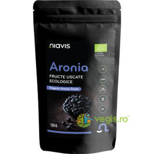 Aronia Fructe Uscate Raw Ecologice/Bio 125g