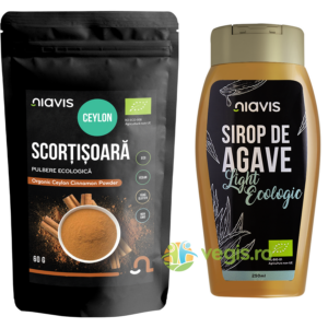 Pachet Scortisoara Ceylon Pulbere Ecologica/Bio 60g + Sirop de Agave Light Ecologic/Bio 250ml/350g