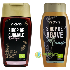 Pachet Sirop de Curmale Ecologic/Bio 250ml/350g + Sirop de Agave Light Ecologic/Bio 250ml/350g