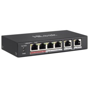 Switch de retea PoE HiLook NS-0106P-35, 4 porturi POE si 2 UpLink