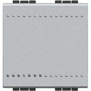 Intrerupator simplu 2 module 16A Living Light Bticino NT4001M2N, argintiu