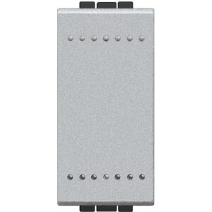 Buton cu revenire 10A 1 modul Bticino Living Light NT4005N, argintiu