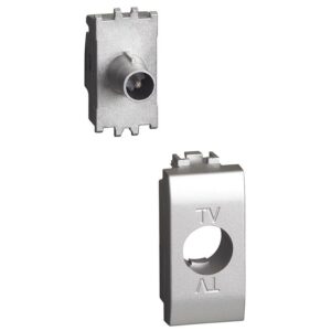 Priza tv directa 1 modul Bticino Living Light NT4202DN, argintiu