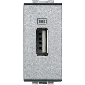Priza usb 1 modul Living Light Bticino NT4285C1, argintiu