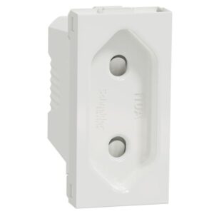 Priza 1 modul standard European Schneider Noua Unica NU303118, alb