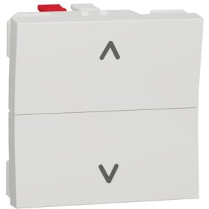 Intrerupator cu revenire jaluzele 6A 2 module Schneider Noua Unica NU320718, alb