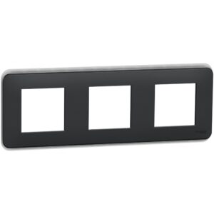 Rama Unica Pro 3 posturi Schneider Noua Unica NU400654, antracit