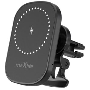 Suport telefon magnetic cu incarcare wireless 15W prindere ventilatie Maxlife OEM0002447