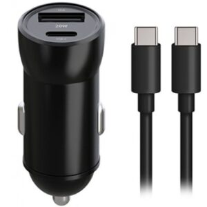 Incarcator auto 1XUSB 20W + 1X USB-C 60W + cablu usbc - USB-C Maxlife OEM0400390